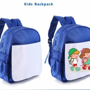 Blue and white backpack for school and offices