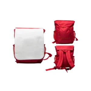Red and white backpack for school and offices