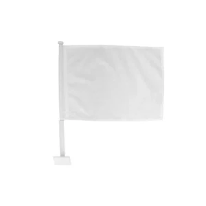 Car white rectangle flag