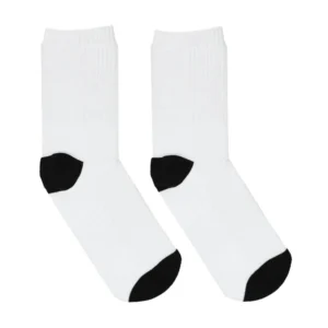 white socks with black pattern