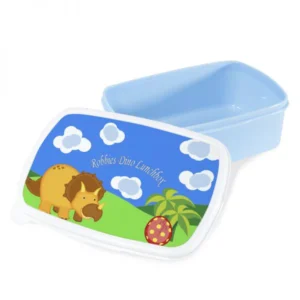 Blue lunch box with white led