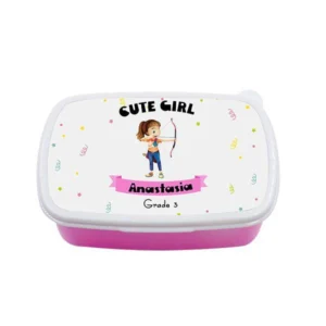 Pink lunch box with white led